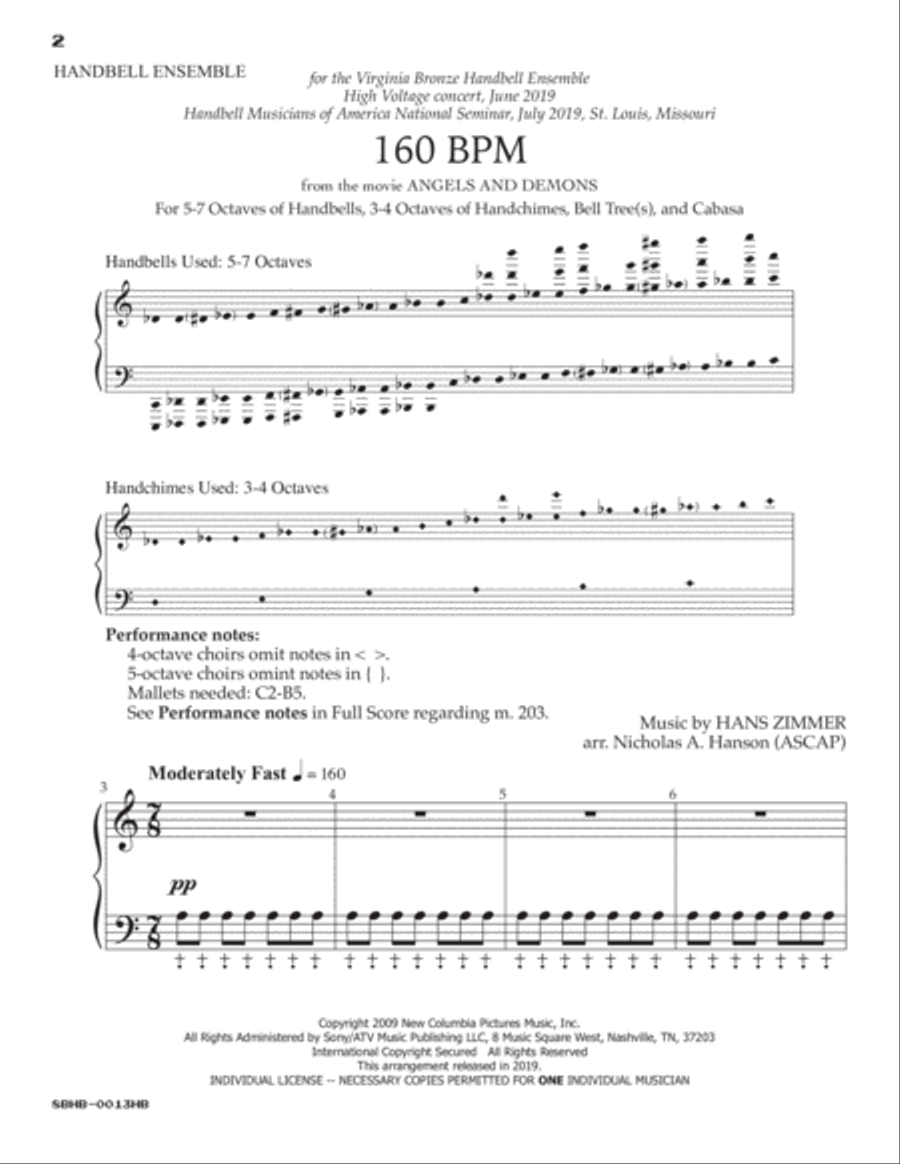 160 Bpm Handbell Choir scores gallery preview page 2