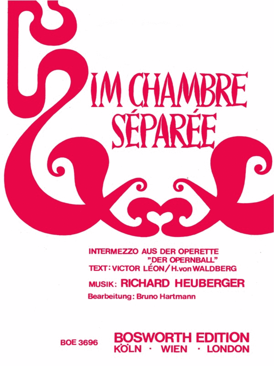 Heuberger - Im Chambre Separee For Piano