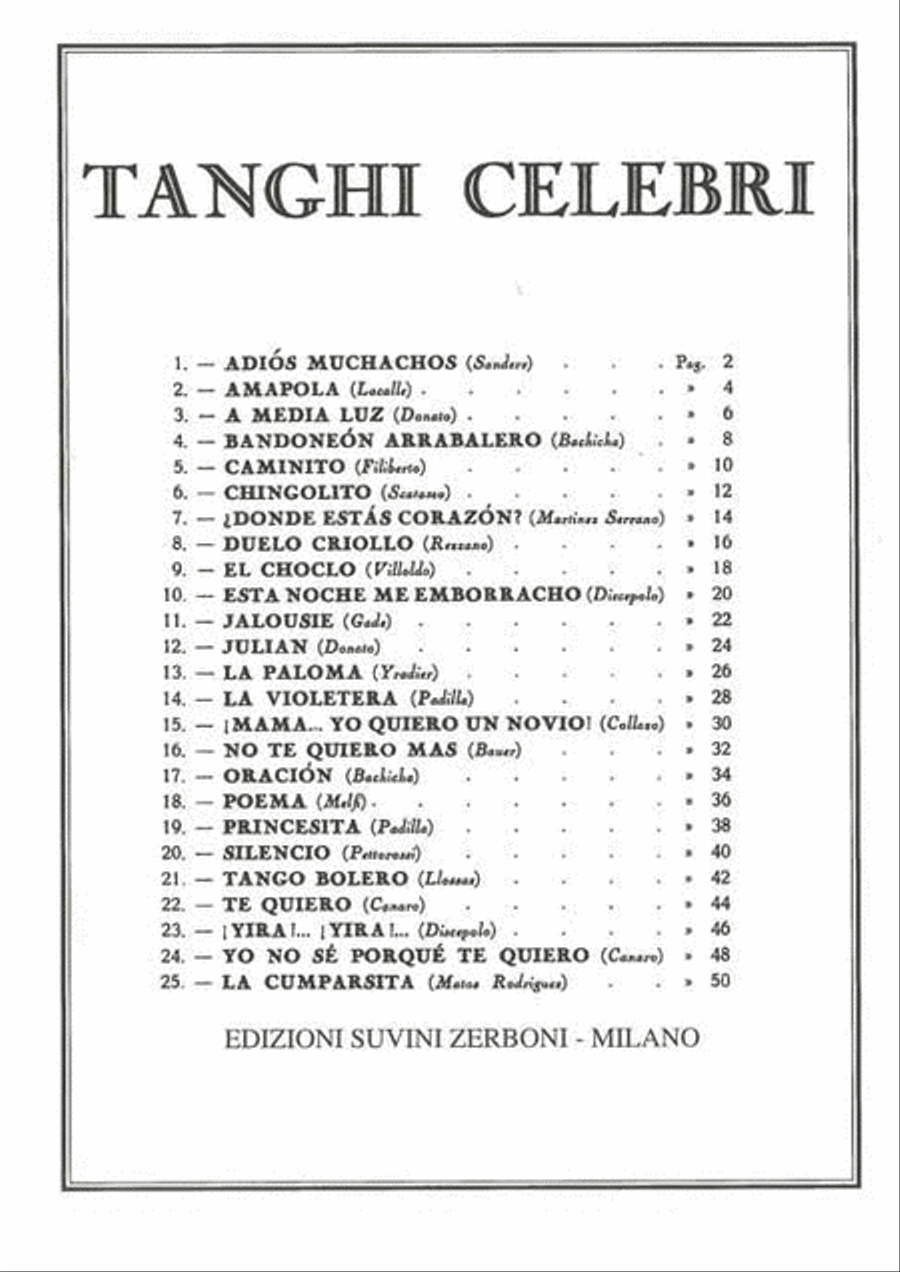 Tanghi Celebri (25) Tanghi Celebri (25) Voice Solo scores gallery preview page 2