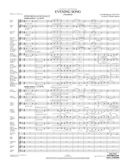 Evening Song (Abendlied) - Conductor Score (Full Score)