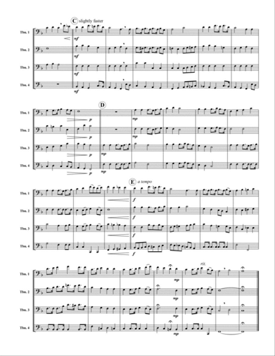 Shall We Gather at the River? Trombone Quartet scores gallery preview page 2