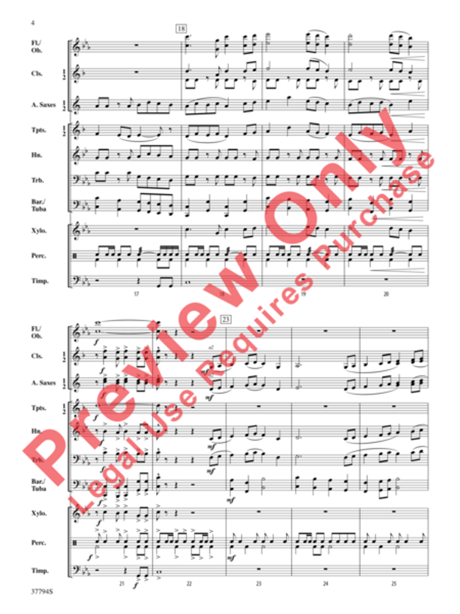 Mystery Bay March Mystery Bay March Concert Band scores gallery preview page 5