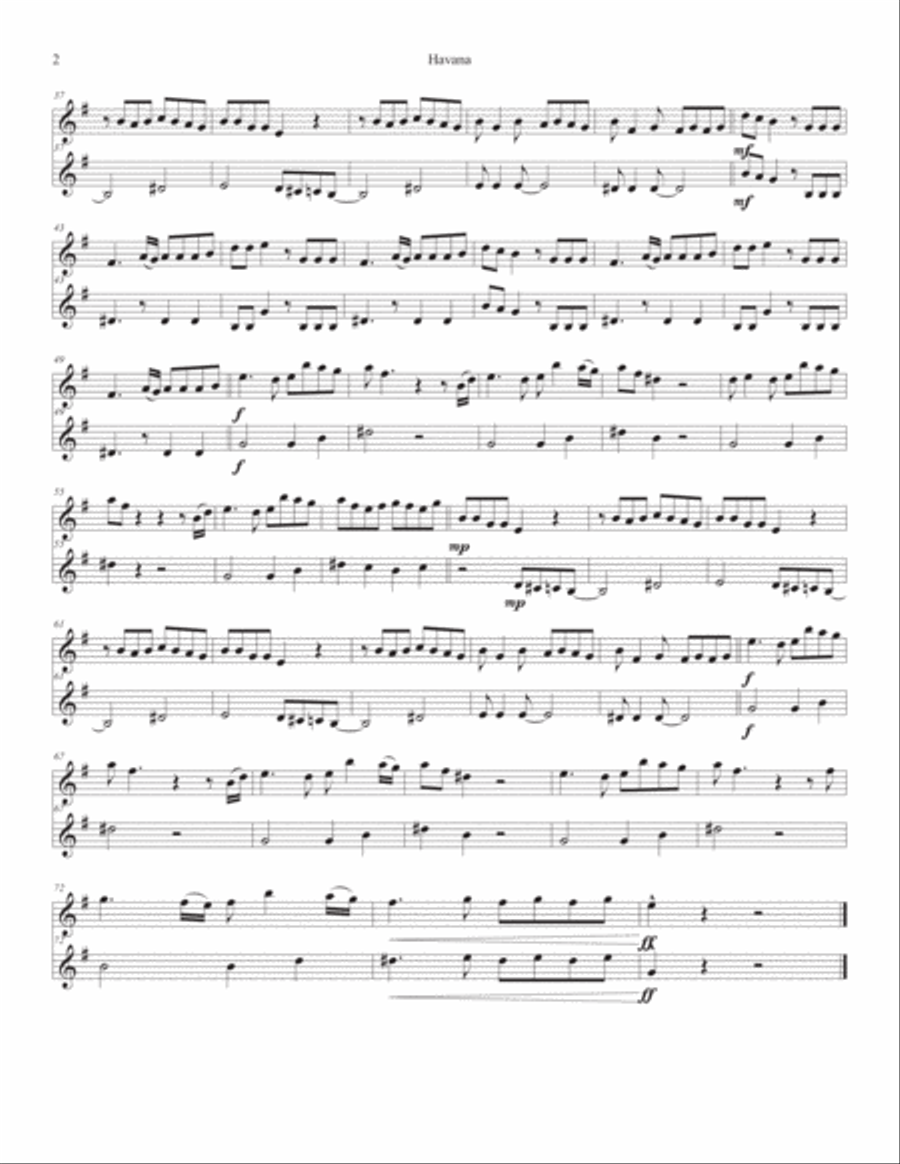 Havana Clarinet Duet scores gallery preview page 2