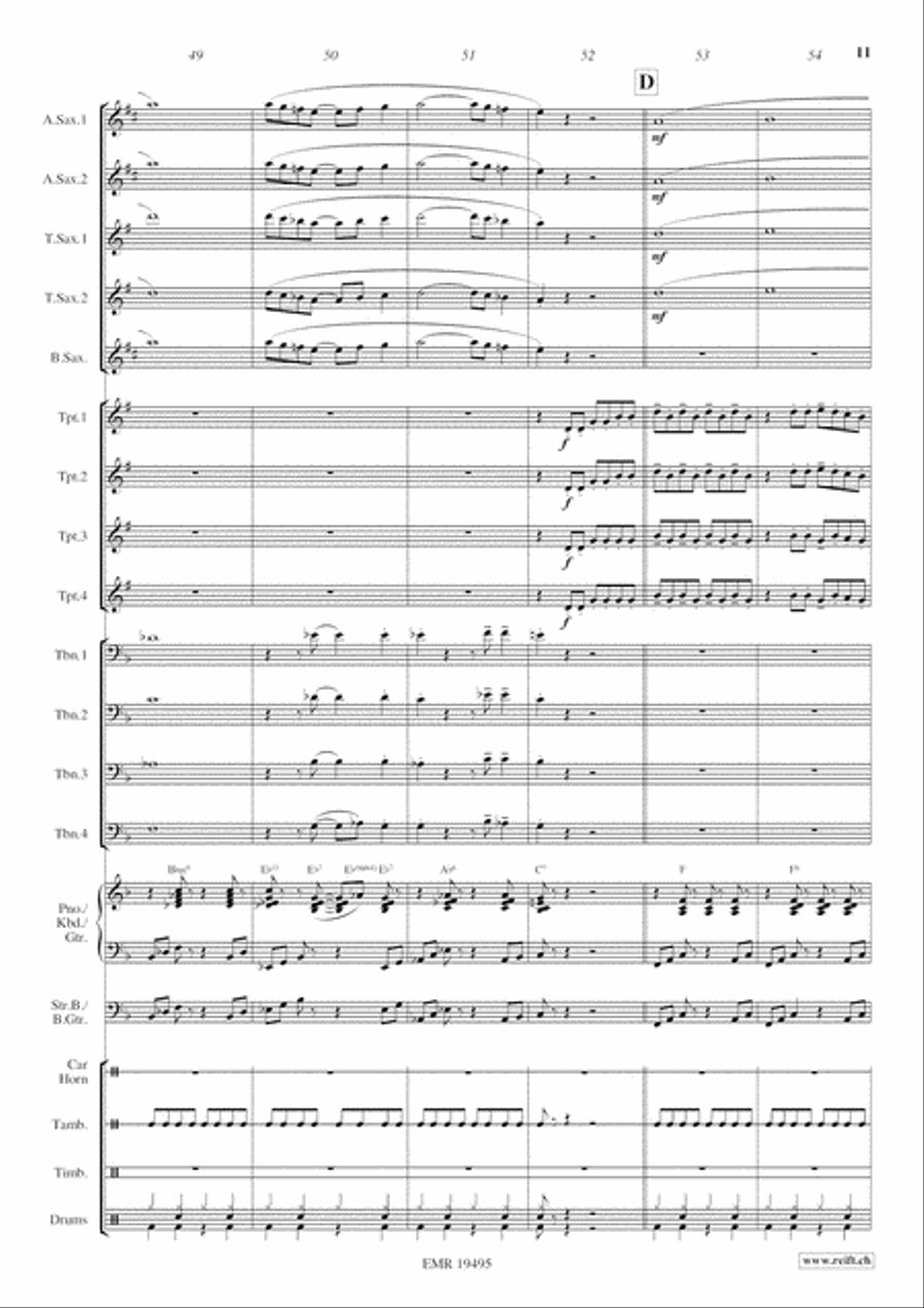 Cha Cha Slide Big Band scores gallery preview page 12