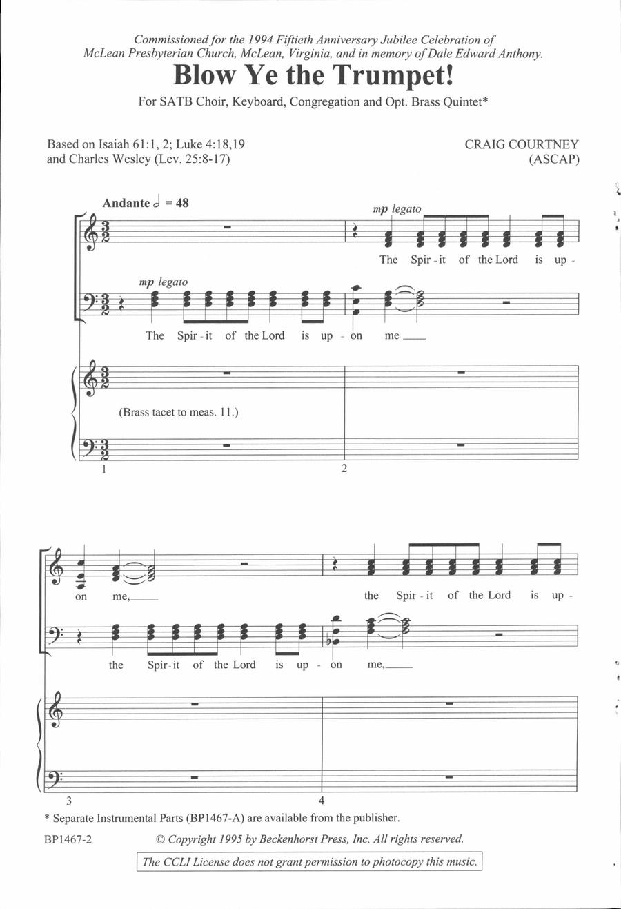 Blow Ye the Trumpet! 4-Part scores gallery preview page 2