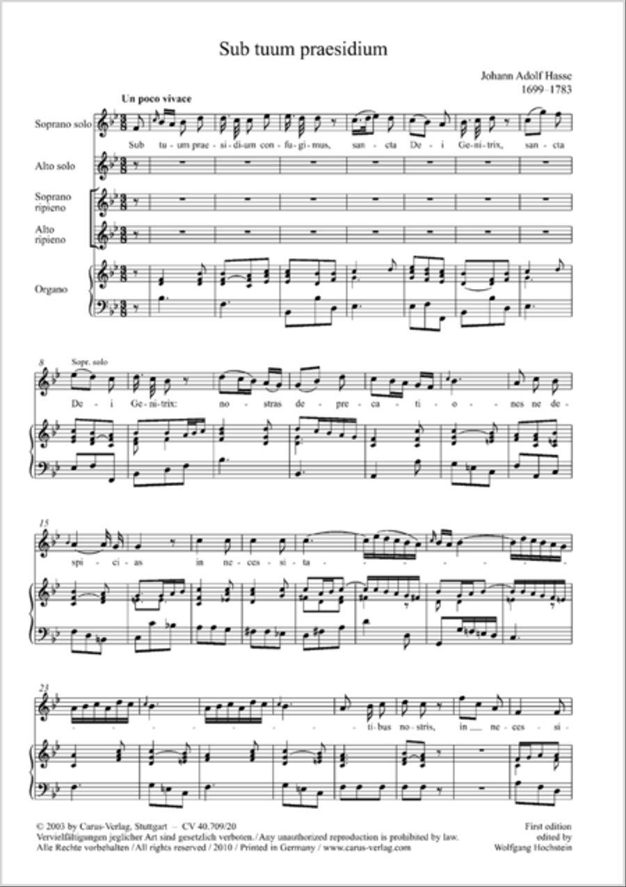 Sub tuum praesidium in B Sub tuum praesidium in B SA scores gallery preview page 10