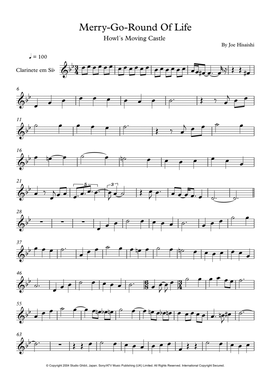 Merry-go-round Of Life Merry-go-round Of Life Small Ensemble scores gallery preview page 1