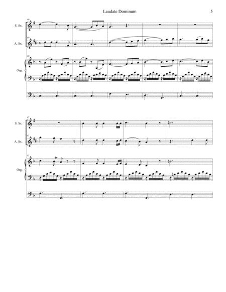 Laudate Dominum (Duet for Soprano & Alto Saxophone - Organ Accompaniment) image number null