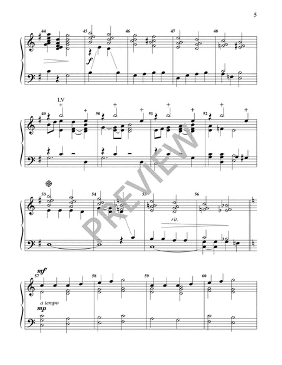 Jesus, Jesus, Rest Your Head - Handbells 3-Octaves scores gallery preview page 6