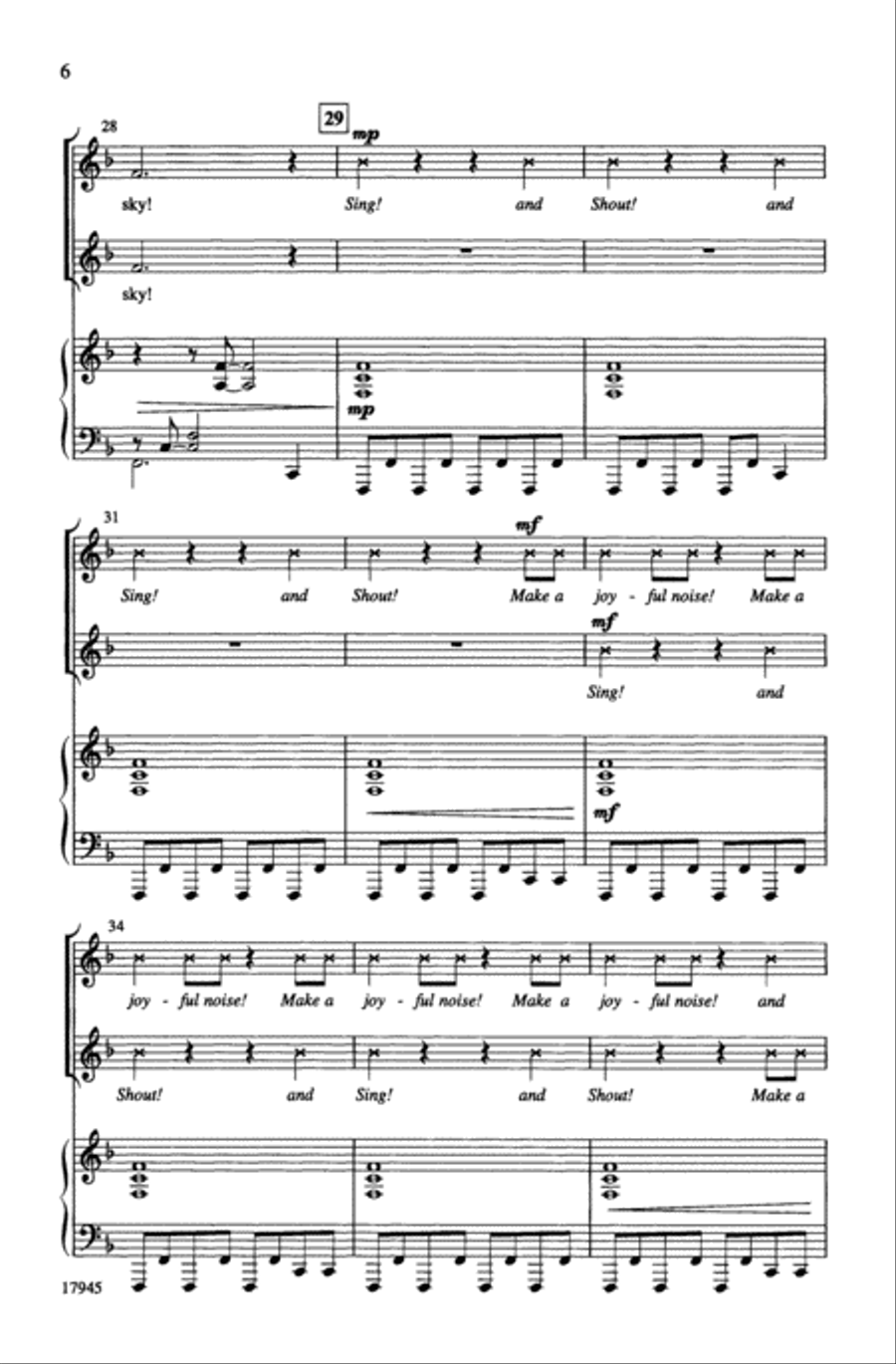 A Joyful Noise Unison Choir scores gallery preview page 6