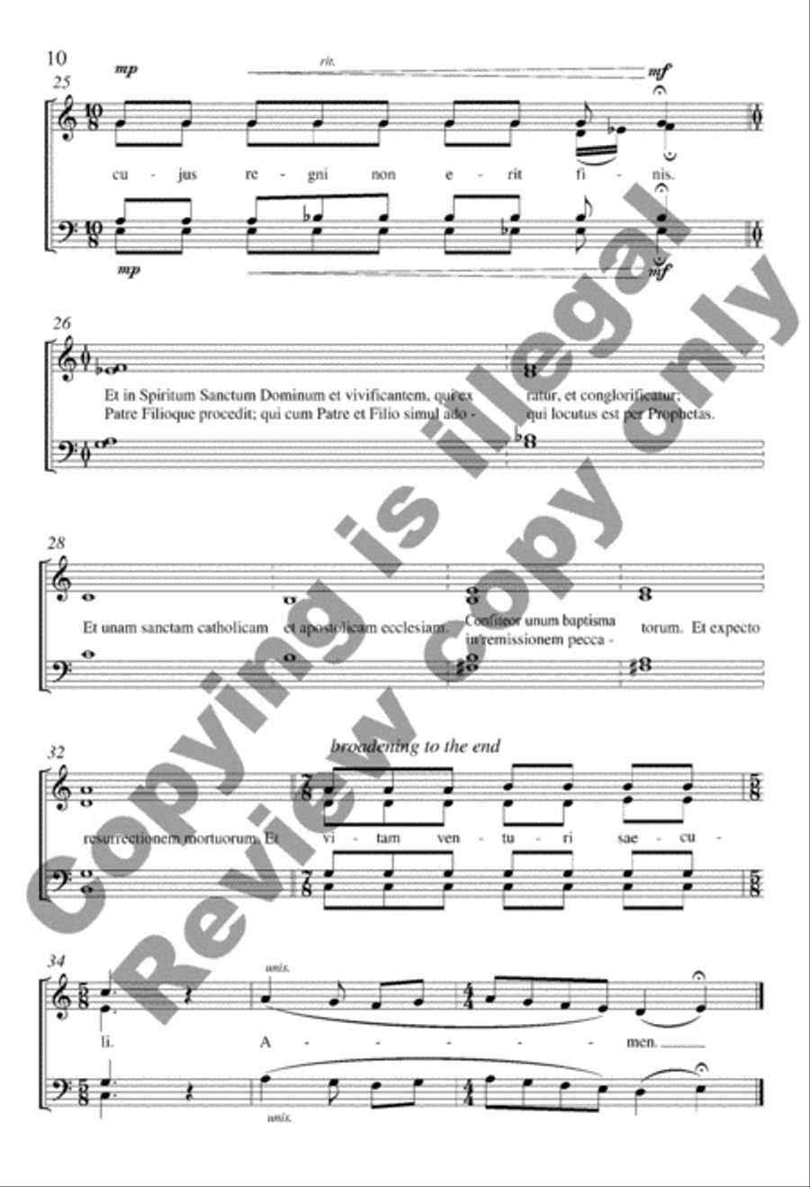 Missa Brevis 4-Part scores gallery preview page 10
