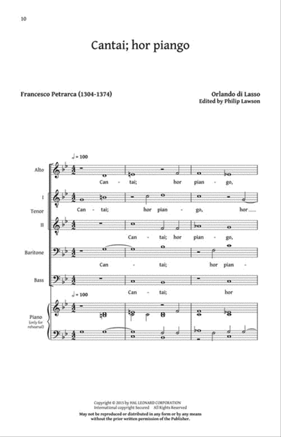 Five Italian Madrigals Five Italian Madrigals 4-Part scores gallery preview page 3