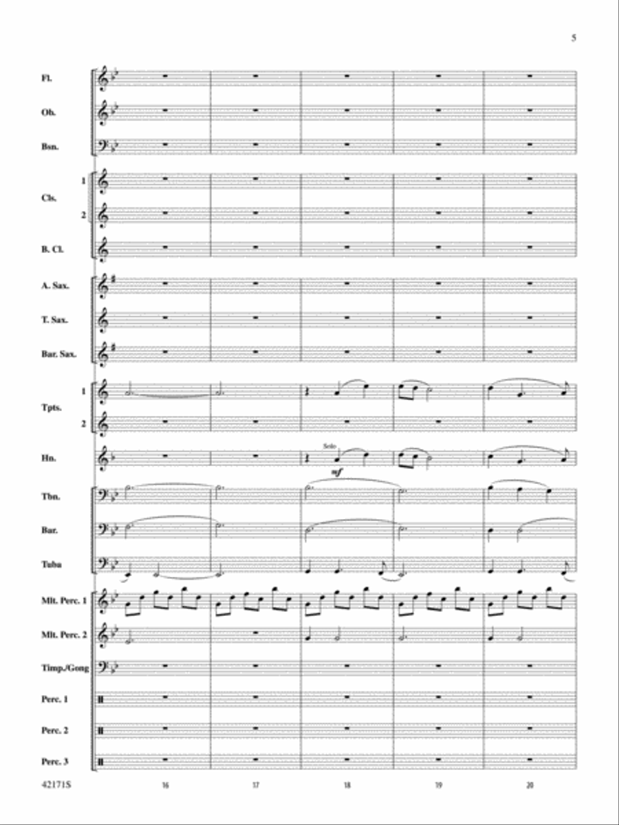 Prelude and Firestorm: Score Concert Band scores gallery preview page 5