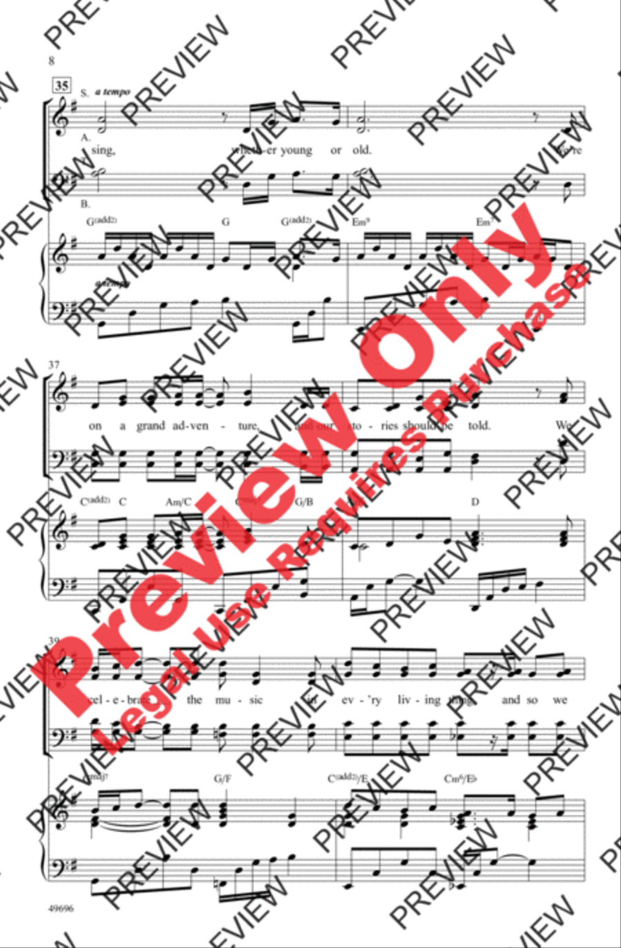 And So We Sing 4-Part scores gallery preview page 8