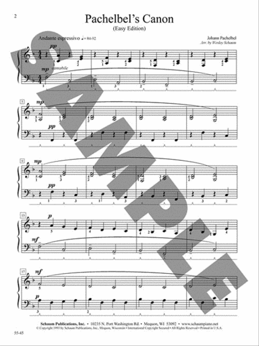 Pachelbel's Canon Piano Method scores gallery preview page 2