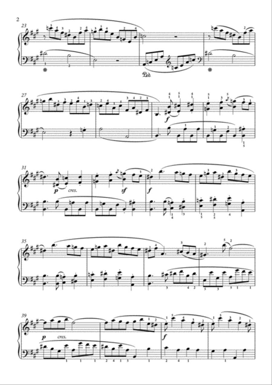 Scarlatti-Sonata in A-Major L.341 K.320(piano) Piano Solo scores gallery preview page 3