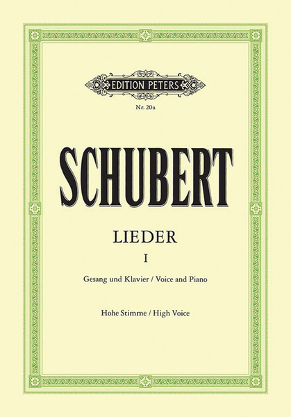 Lieder (Songs), Volume 1 - 92 Songs by Franz Schubert High Voice - Sheet Music