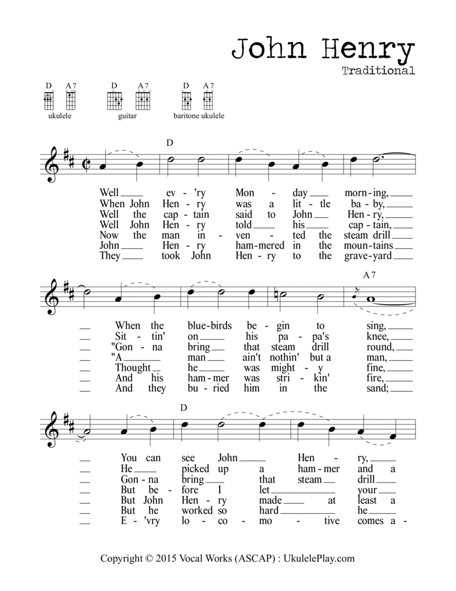 John Henry John Henry Piano scores gallery preview page 1
