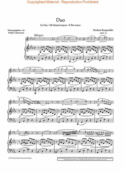 Duo in E-Flat Major, Op. 15