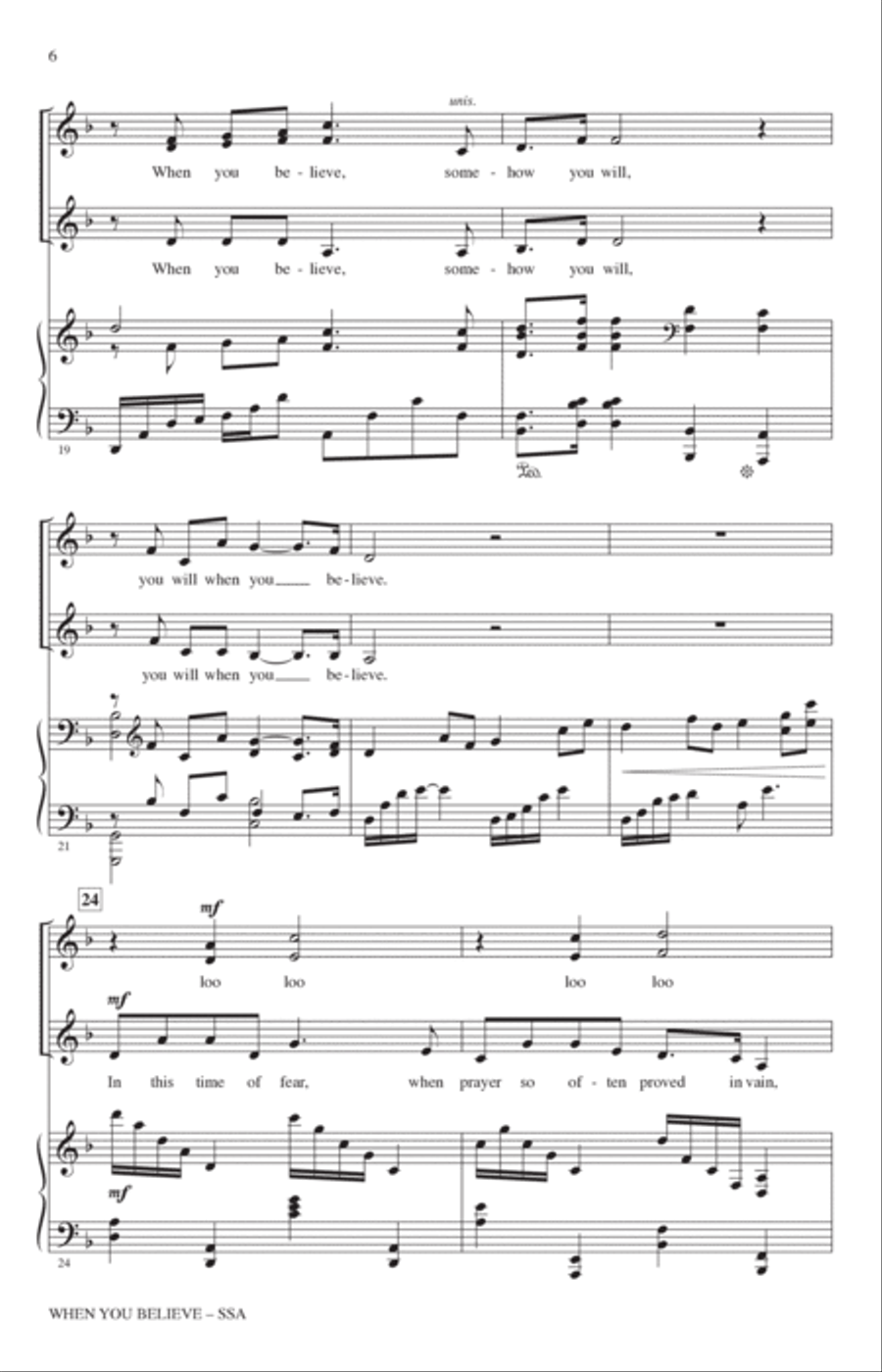When You Believe (from The Prince Of Egypt) (arr. John Leavitt) SSA scores gallery preview page 4