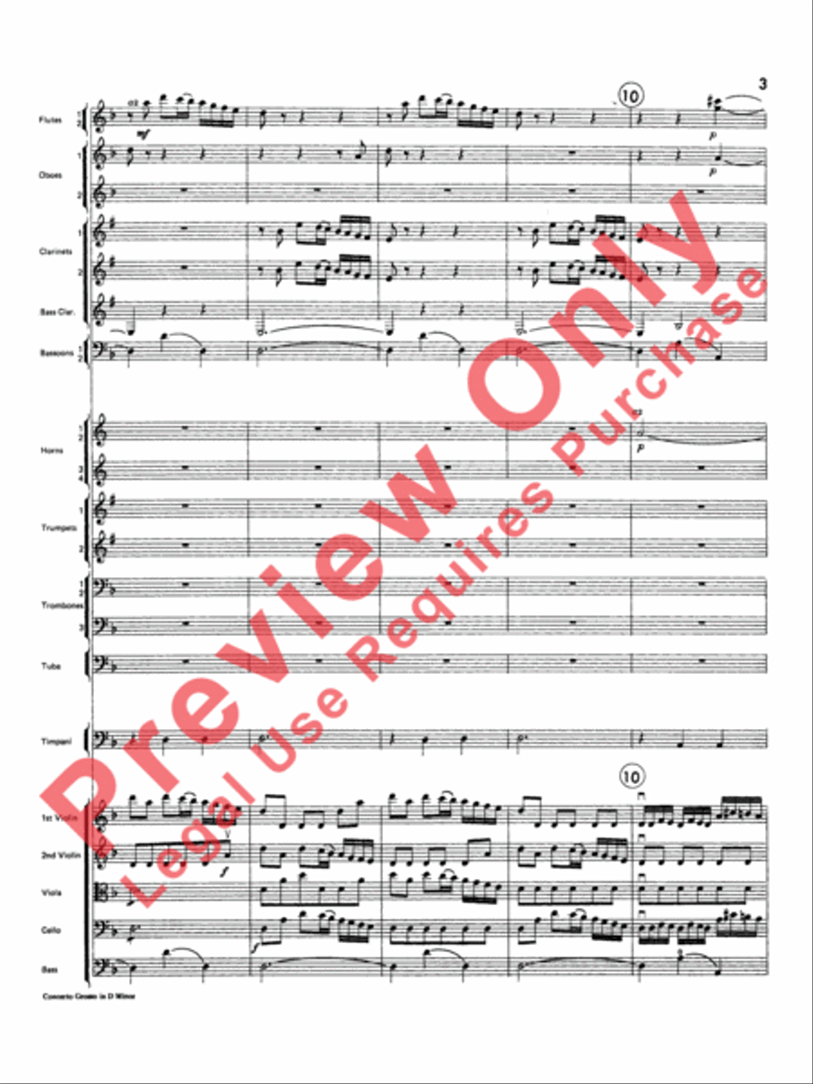 Concerto Grosso in D Minor Full Orchestra scores gallery preview page 4