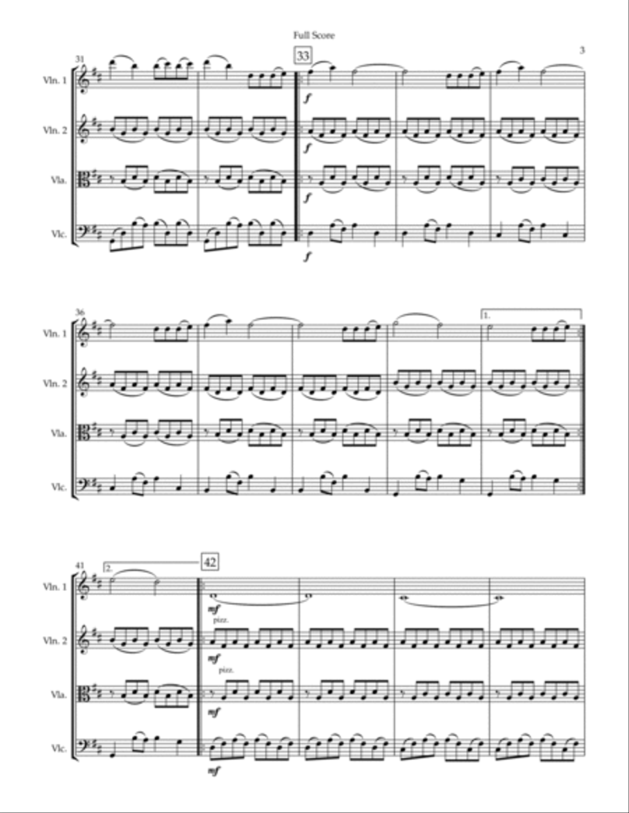 Secrets Secrets String Quartet scores gallery preview page 3