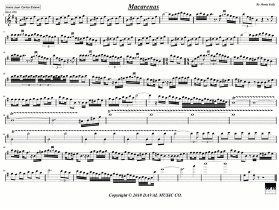 Macarenas Alto Saxophone scores gallery preview page 2
