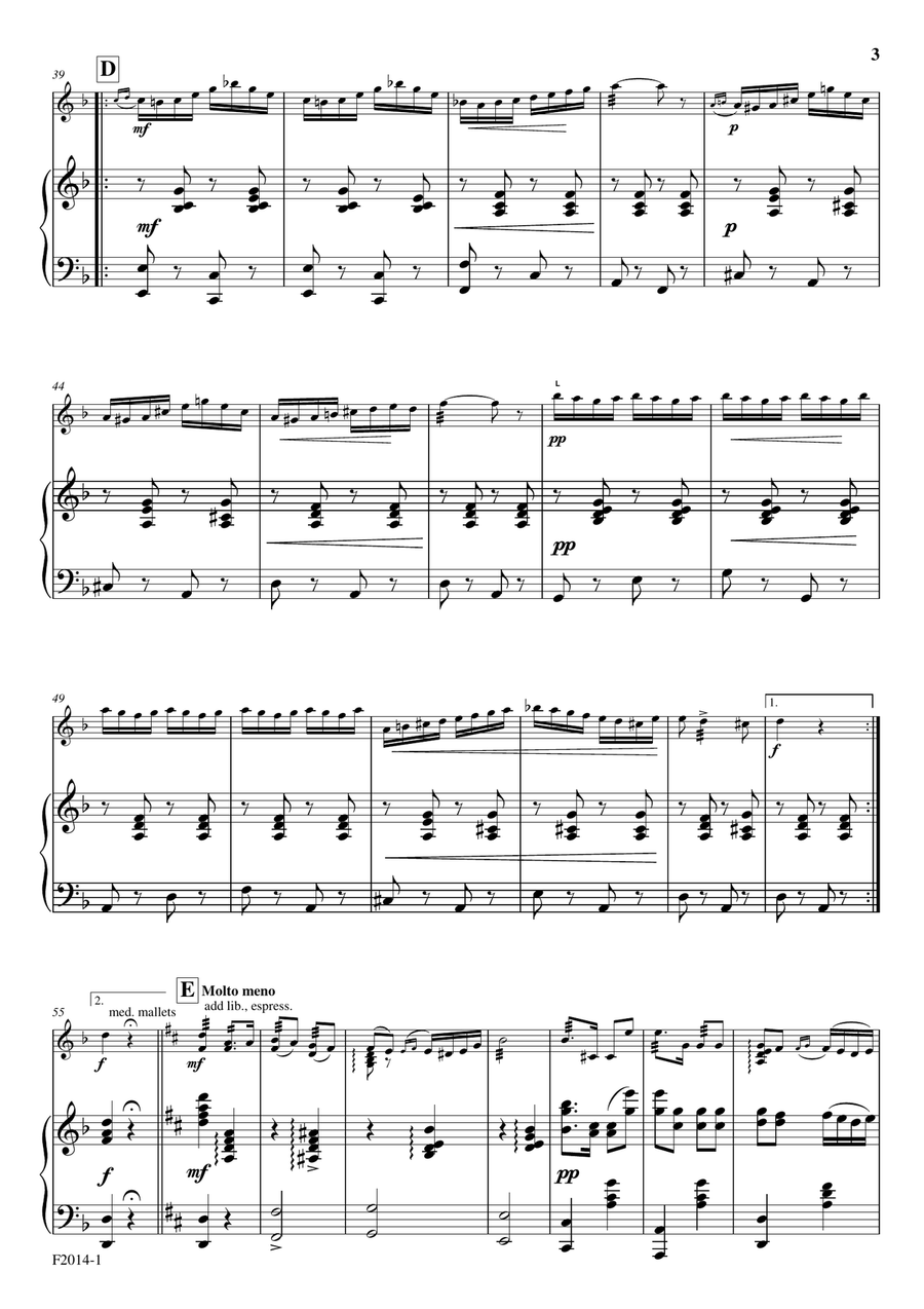 Czardas for Marimba (Xylophone) and Piano Piano scores gallery preview page 4