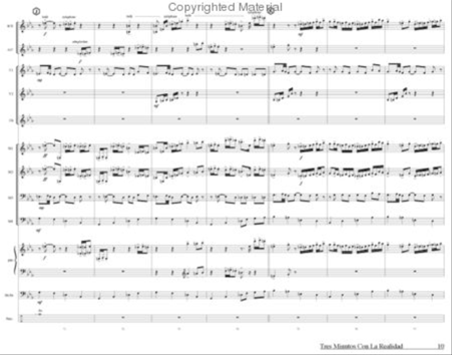 Tres Minutos Con La Realidad Percussion Ensemble scores gallery preview page 3