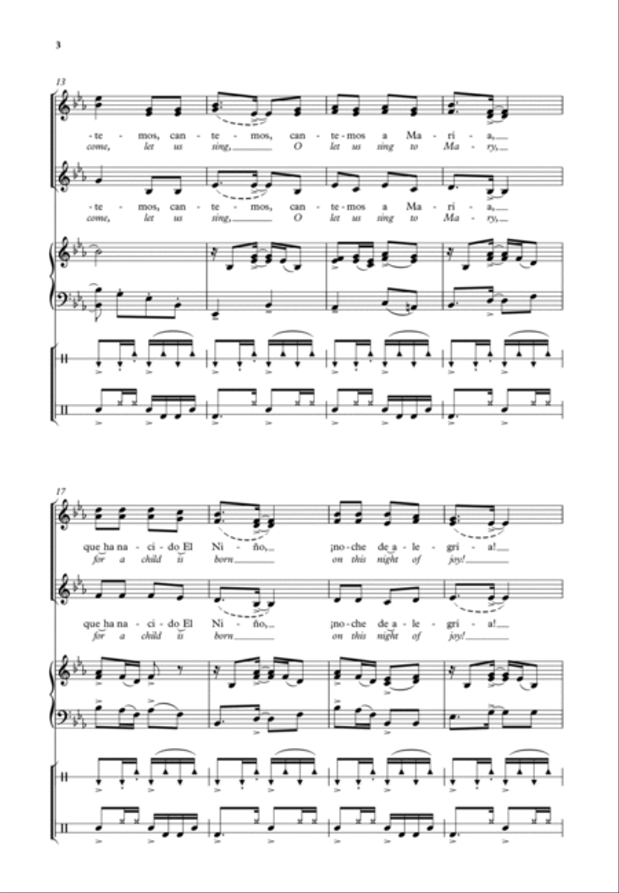 Cantemos a Maria (Let us sing to Mary) SA scores gallery preview page 3