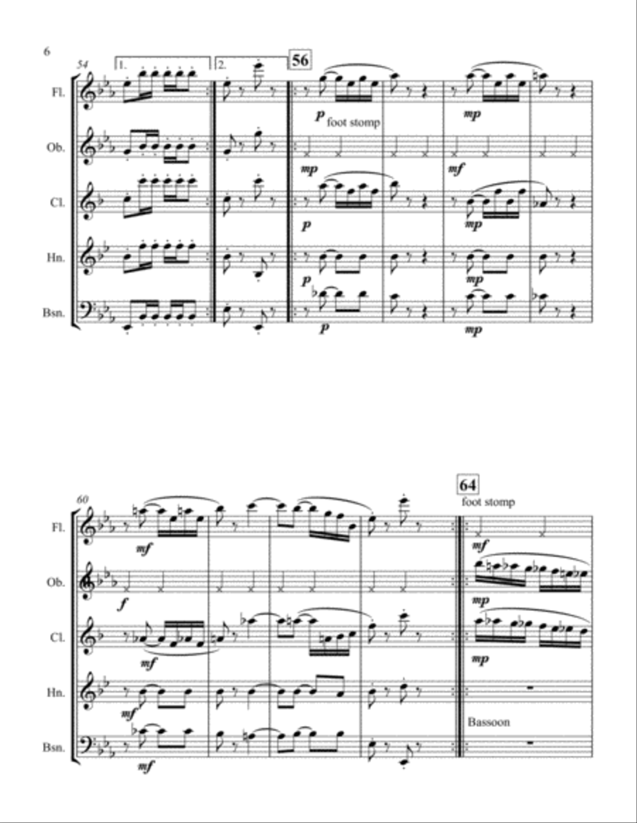 The Ragtime Dance The Ragtime Dance Woodwind Quintet scores gallery preview page 6