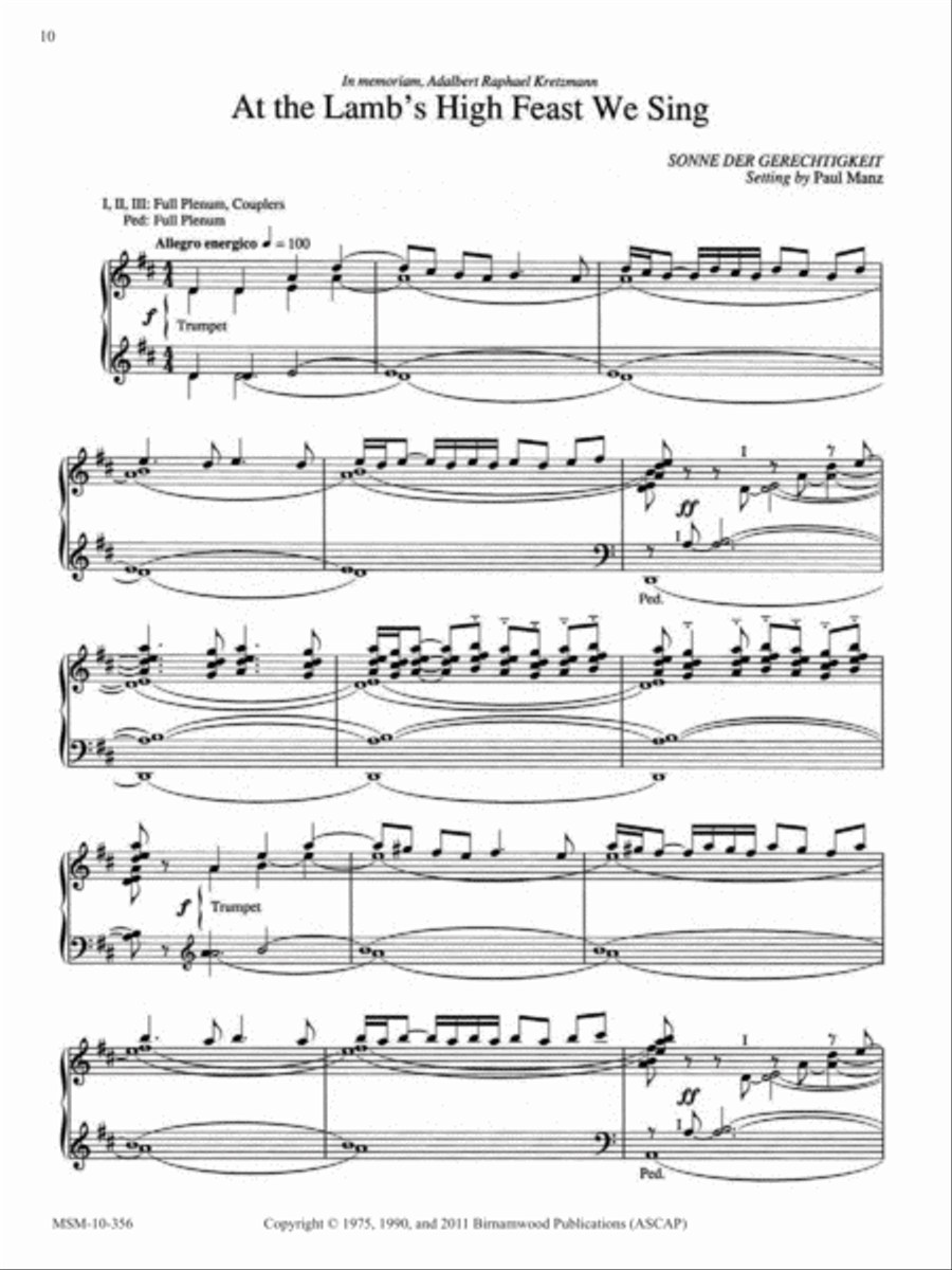 Ten Chorale Improvisations, Set 6 Organ scores gallery preview page 5