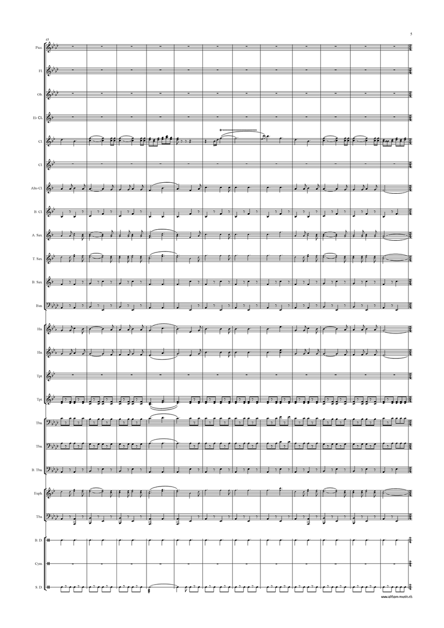 An der Leng - March Concert Band scores gallery preview page 6