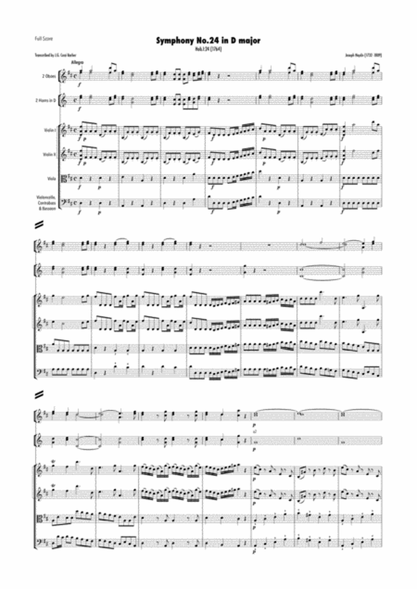 Haydn - Symphony No.24 in D major, Hob.I:24