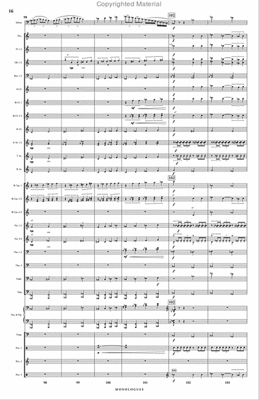 Monologues Concert Band scores gallery preview page 17