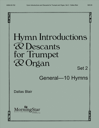 Book cover for Hymn Introductions and Descants for Trumpet and Organ, Set 2
