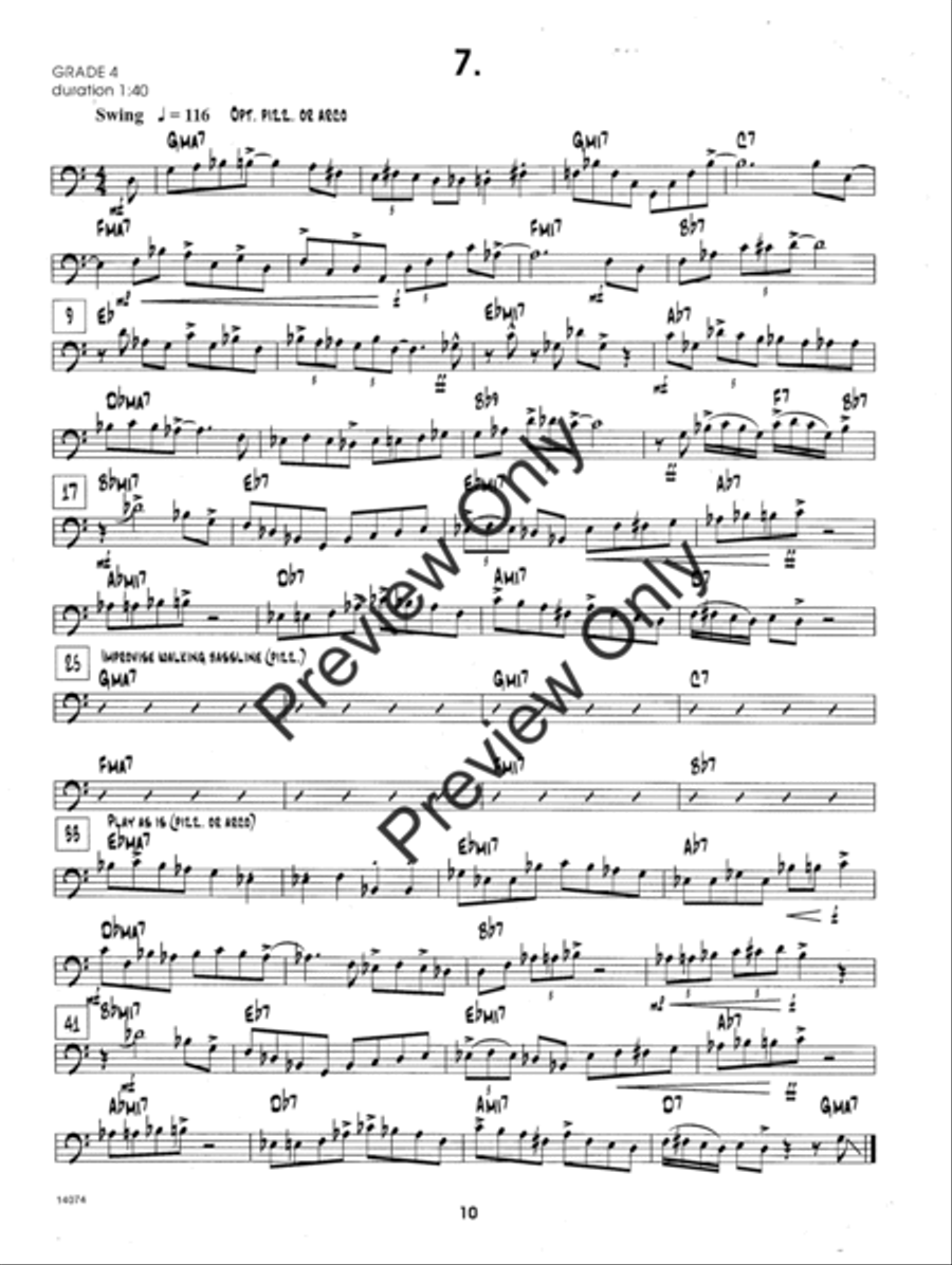 Jazz Solos For Bass, Volume 1 Double Bass scores gallery preview page 10