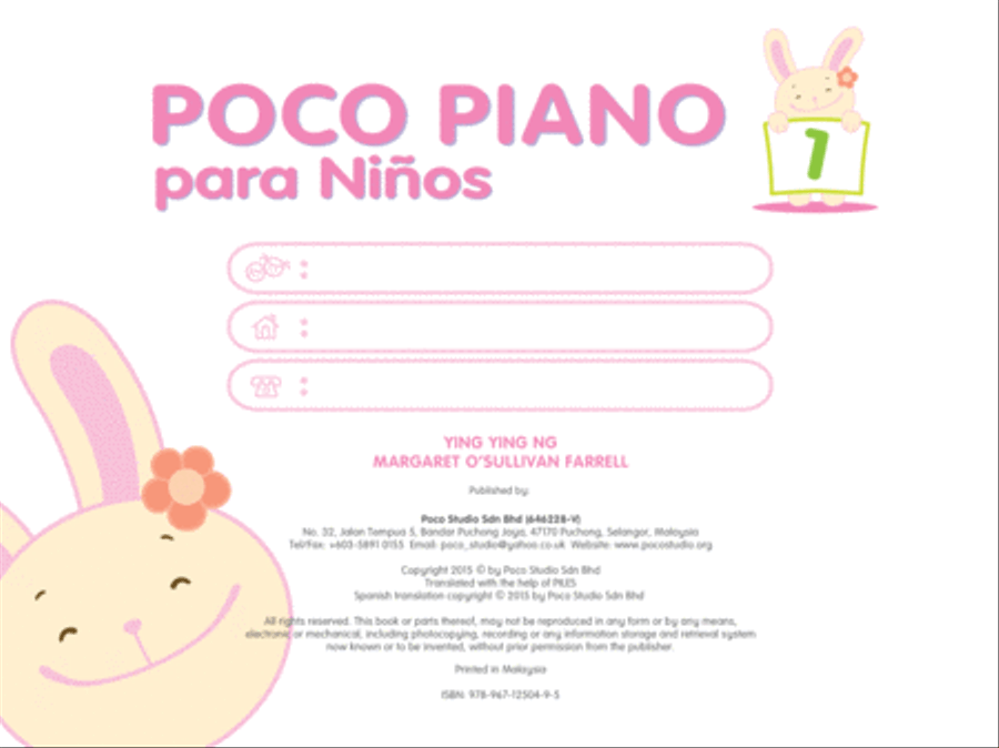 Poco Piano para Niños, Book 1 Piano Method scores gallery preview page 2