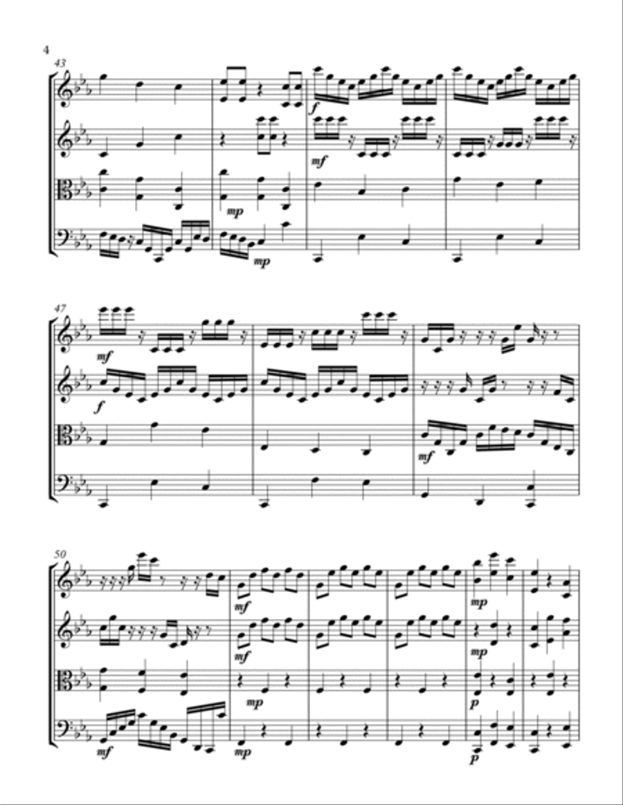 Playing Chess String Quartet scores gallery preview page 4