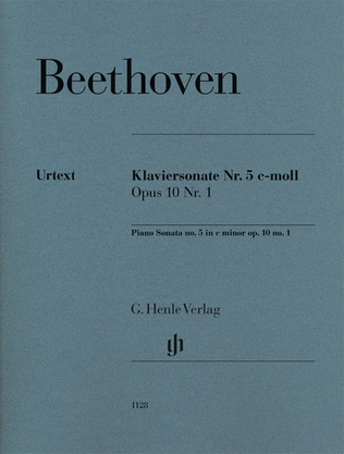 Book cover for Piano Sonata No. 5 in C minor, Op. 10, No. 1