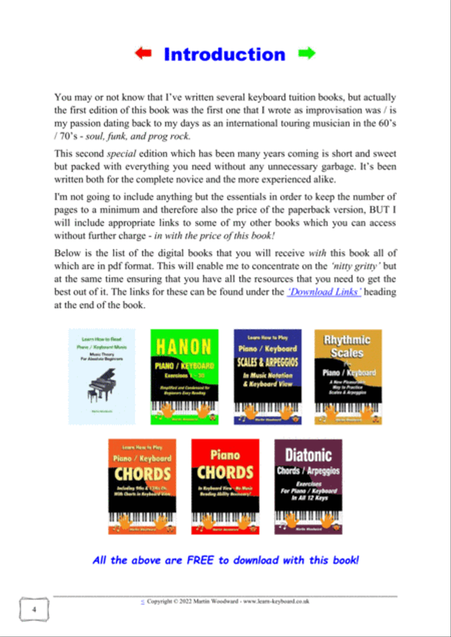 Learn Keyboard / Piano Improvisation one note at a time from scratch SPECIAL EDITION Easy Piano scores gallery preview page 6