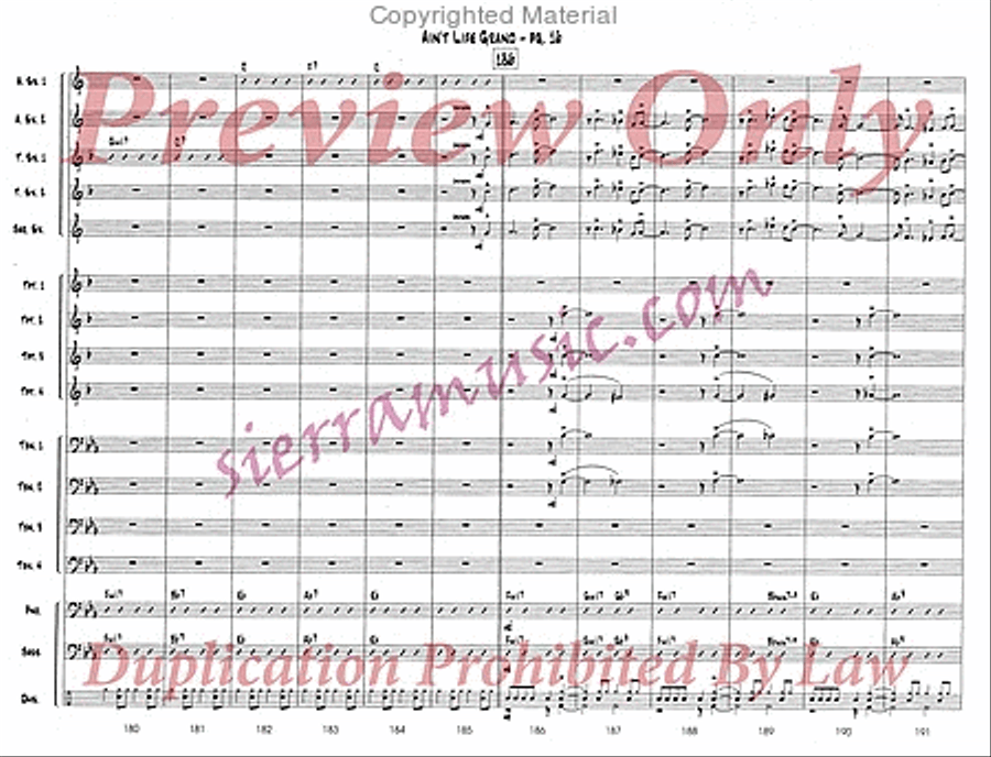 Ain't Life Grand Ain't Life Grand Big Band scores gallery preview page 17