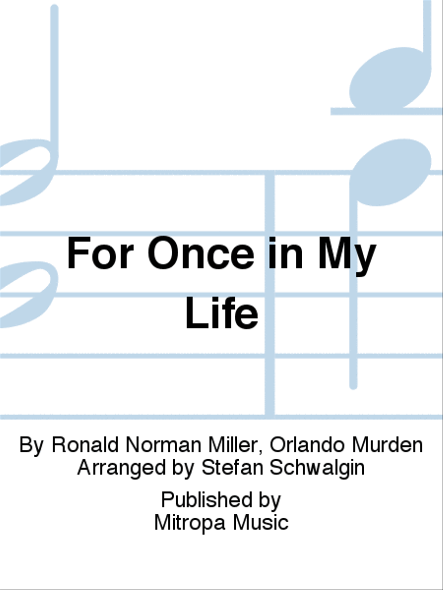 For Once in My Life Concert Band scores gallery preview page 1