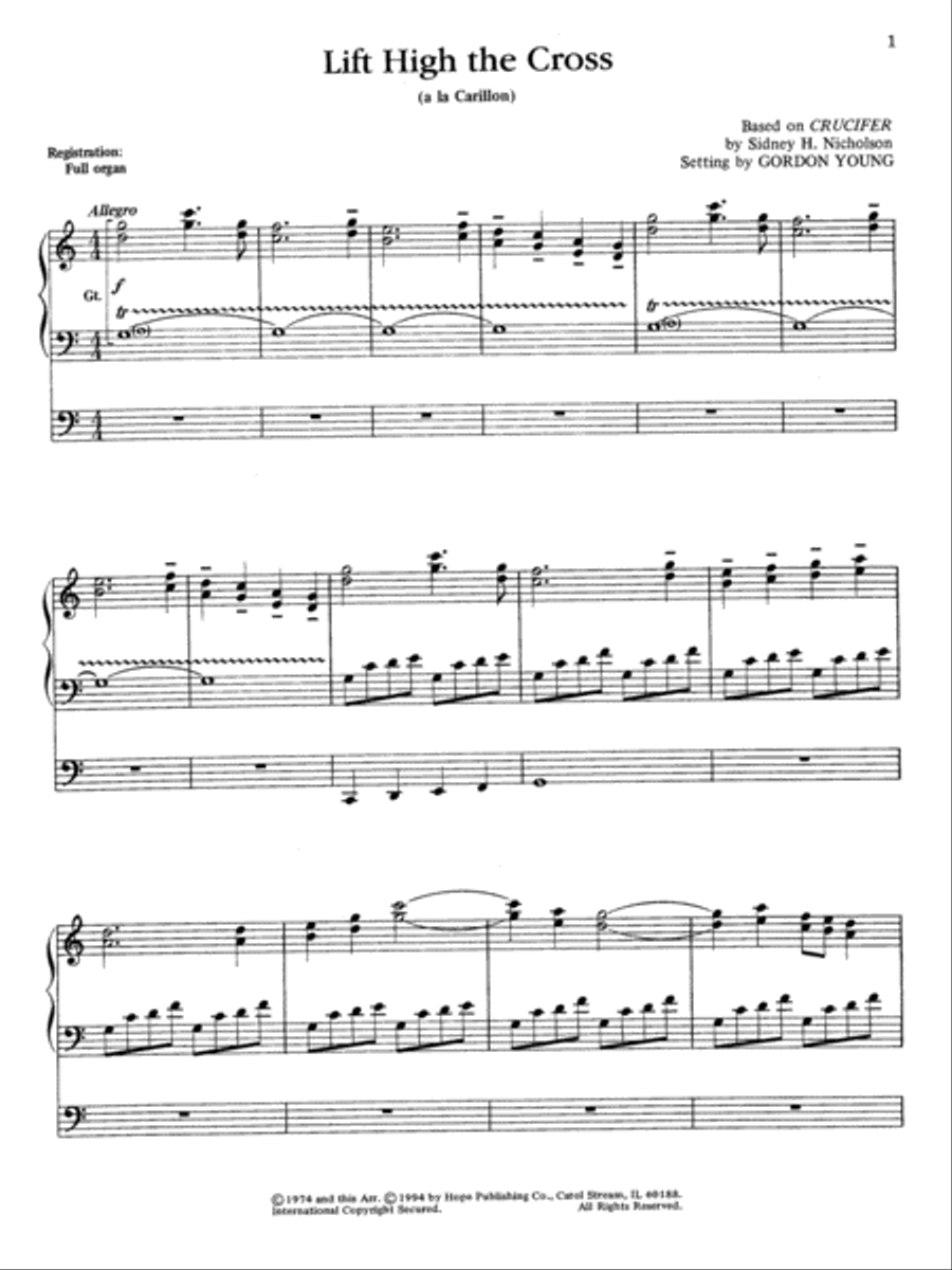 Lift High the Cross Lift High the Cross Organ Solo scores gallery preview page 2