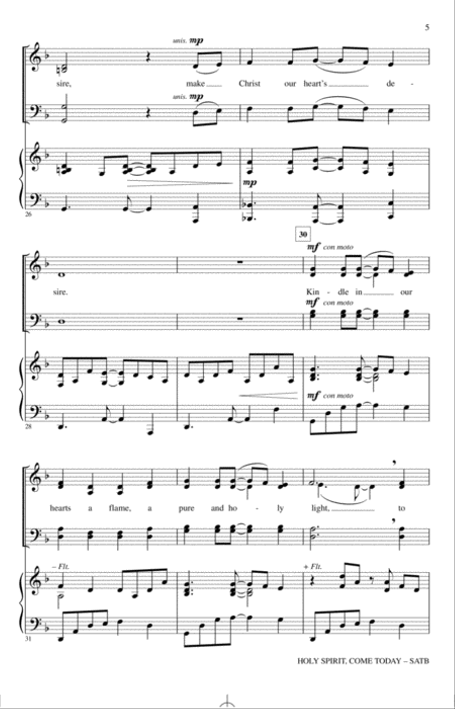 Holy Spirit, Come Today Holy Spirit, Come Today 4-Part scores gallery preview page 4