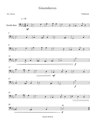 Greensleeves - Lead Sheet for Double Bass 