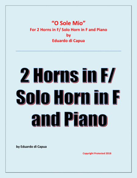 O Sole Mio - 2 Horns in F and Piano image number null