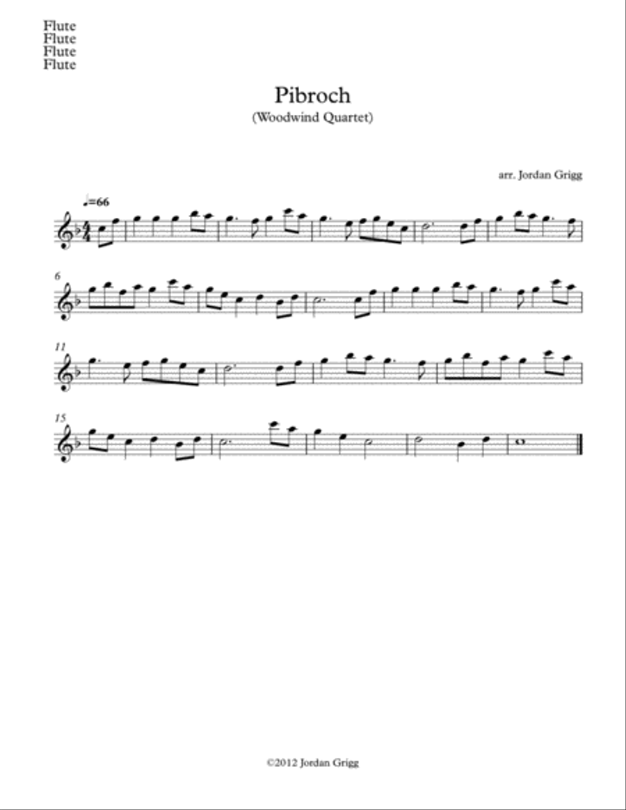 Pibroch (Woodwind Quartet) Woodwind Quartet scores gallery preview page 3