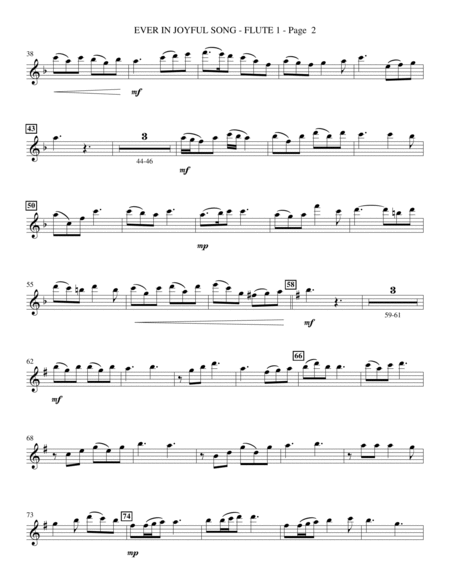 Ever In Joyful Song - Flute 1