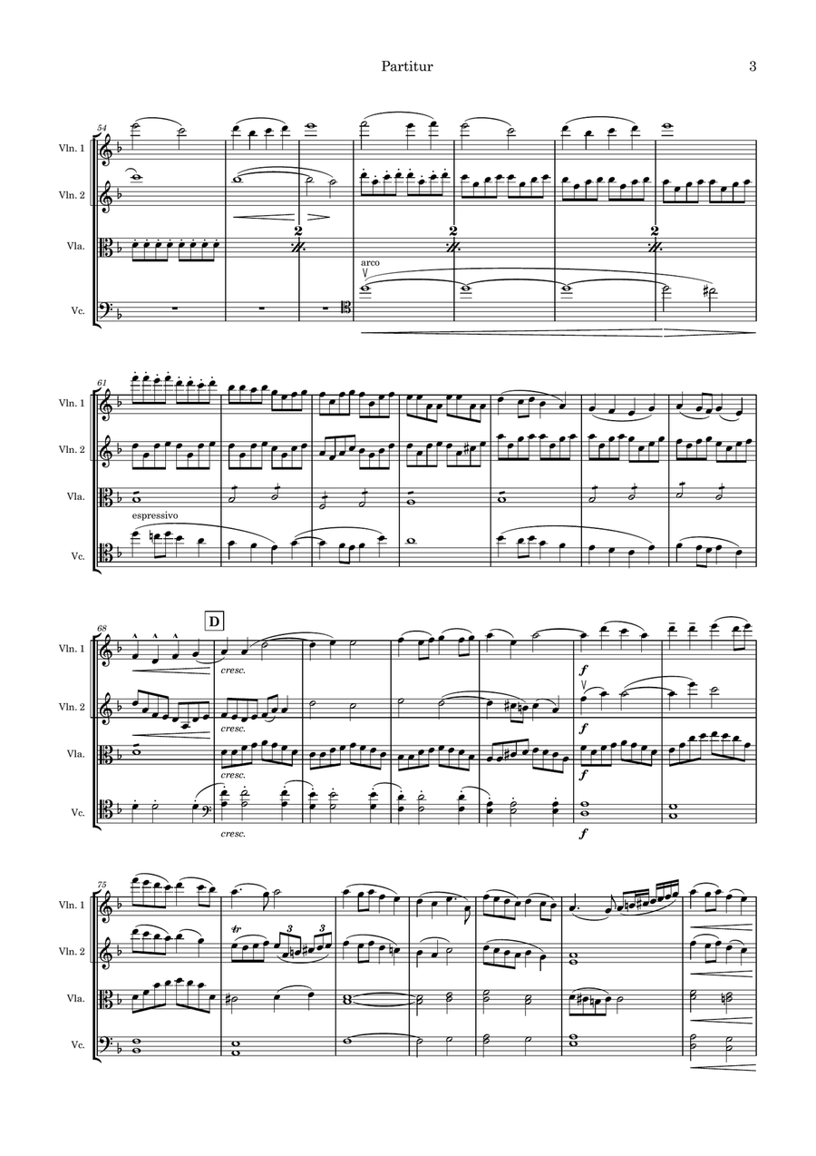 Ar laivinu ieladosi String Quartet scores gallery preview page 3